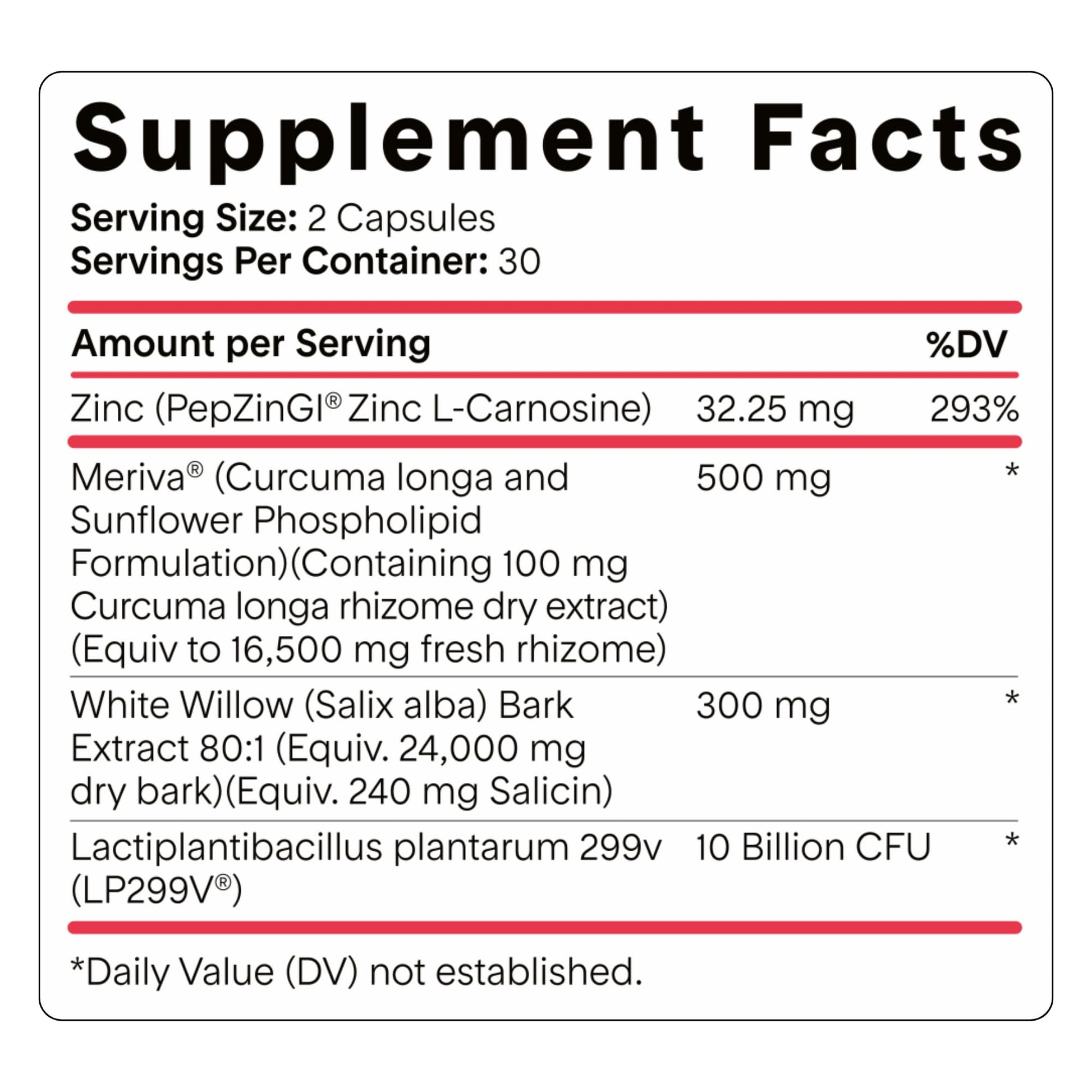 Goodness Lover Inflammation Pro, with 10 Billion CFU for Digestive Support, Curcumin, White Willow bark Extract, Zero fillers, Vegan, 30 Servings - dailyvitalstore