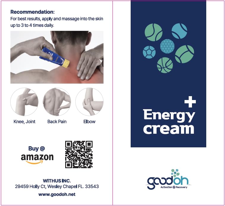 GOODOH Muscle & Joint Relief Cream with MSM (Dimethyl Sulfone), Glucosamine & Chondroitin – Fast Absorbing Cream for Muscle Pain, Joint Stiffness & Recovery – 3.38 oz - dailyvitalstore