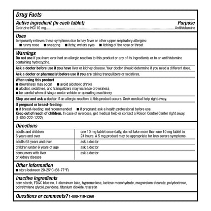 GoodSense 24 Hour Allergy Relief, Cetirizine Hydrochloride Tablets, 10 mg, Antihistamine - dailyvitalstore