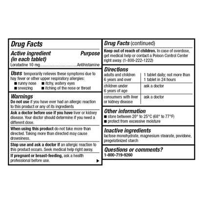 GoodSense Allergy Relief Loratadine Tablets 10 mg, Antihistamine, Allergy Medicine for 24 Hour Allergy Relief, 365 Count - dailyvitalstore