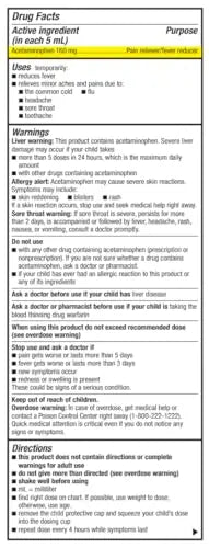 GoodSense Children's Dye-Free, Acetaminophen 160 mg per 5 mL Oral Suspension, Cherry Flavor, 8 FL OZ - dailyvitalstore