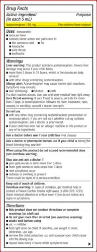 GoodSense Children's Pain and Fever, Acetaminophen 160 mg per 5 mL Oral Suspension, Grape Flavor, 8 FL OZ - dailyvitalstore
