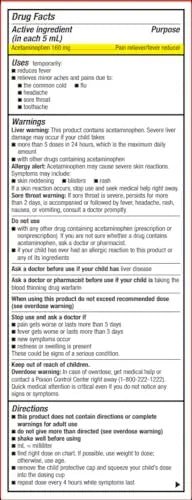 GoodSense Children's Pain and Fever Oral Suspension Liquid, Acetaminophen 160 mg per 5 mL, Bubble Gum Flavor - dailyvitalstore