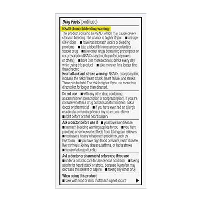 GoodSense Dual Action Acetaminophen and Ibuprofen (NSAID) Tablets, 250 mg/125 mg, Back Pain, 18 Count - dailyvitalstore