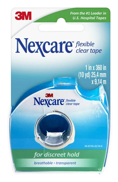 GoodSense Extra Strength 500mg Acetaminophen Caplets 50 Count & Nexcare Flexible Clear 1 Inch x 10 Yard Waterproof Transparent Tape 1 Roll - dailyvitalstore