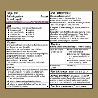 GoodSense Extra Strength 500mg Acetaminophen Caplets 50 Count & Nexcare Flexible Clear 1 Inch x 10 Yard Waterproof Transparent Tape 1 Roll - dailyvitalstore