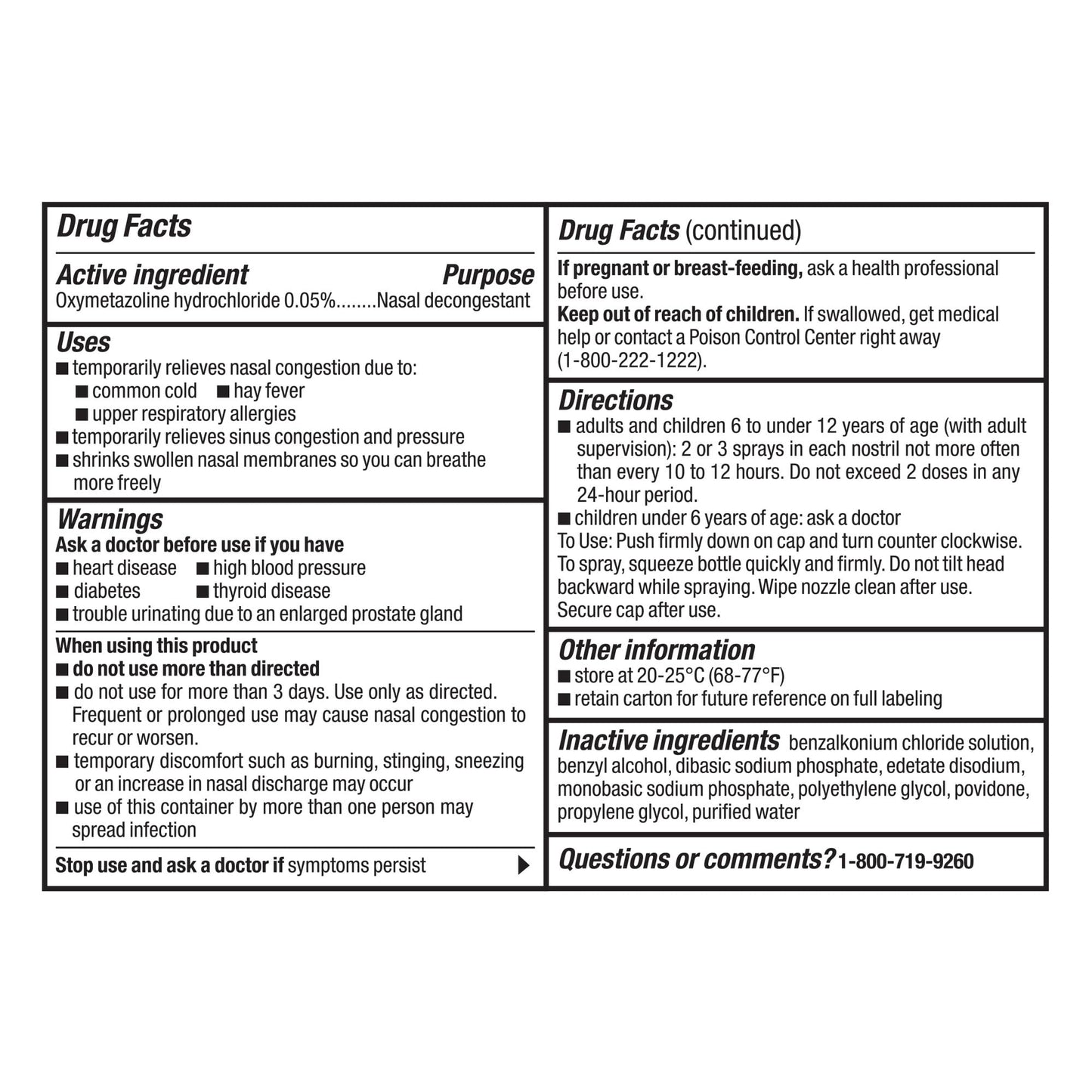 GoodSense Maximum Strength Nasal Spray, Fast Powerful Congestion Relief For Colds and Allergies, 1 Fluid Ounce - dailyvitalstore