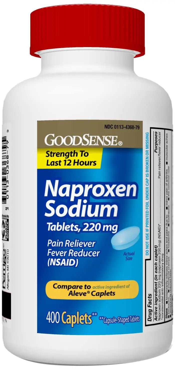 GoodSense Naproxen Sodium Tablets, 220 mg, 400 Count - dailyvitalstore