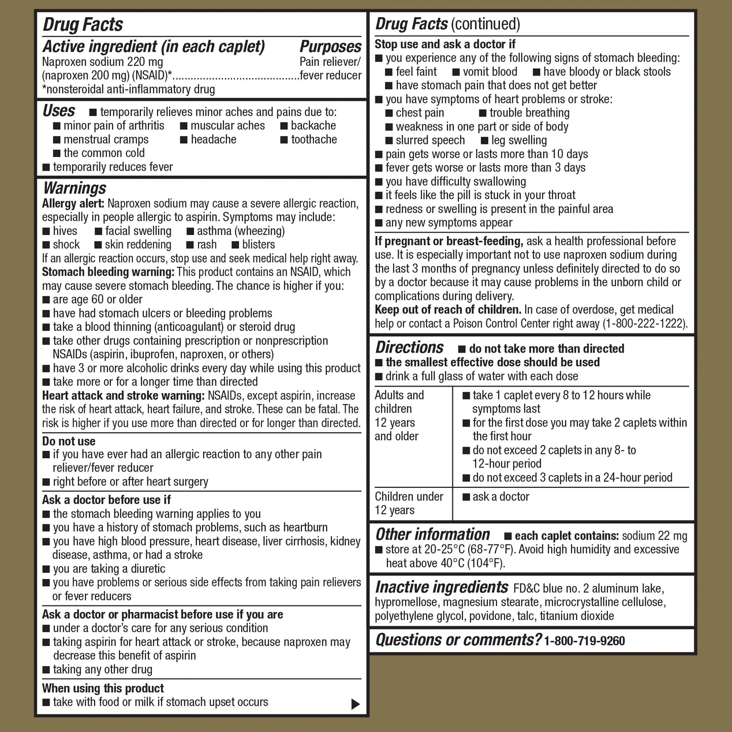GoodSense Naproxen Sodium Tablets, 220 mg, 400 Count - dailyvitalstore