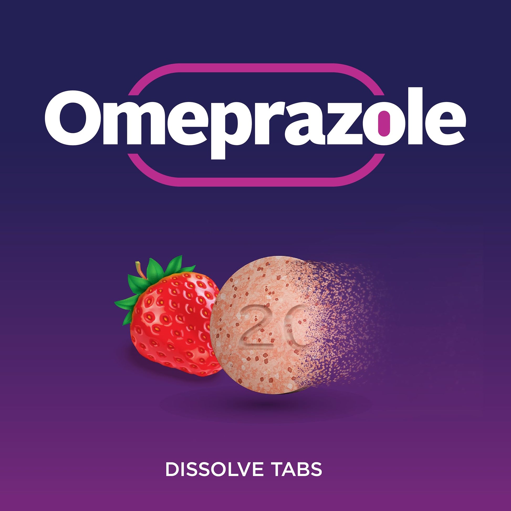 GoodSense Omeprazole Delayed Release Orally Disintegrating Tablets 20 mg, Strawberry Flavor, Dissolve Tabs, Treats Frequent Heartburn, Acid Reducer, Heartburn Medicine, 42 Tablets - dailyvitalstore