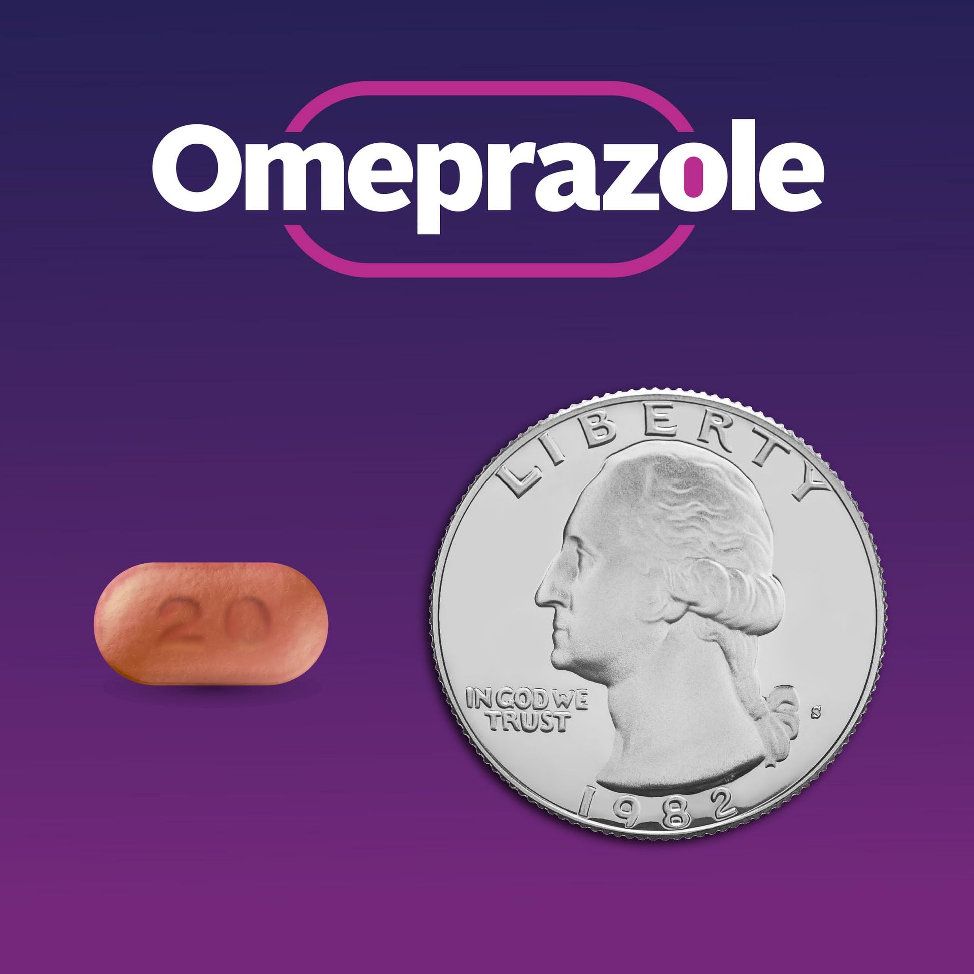 GoodSense Omeprazole Delayed Release Tablets 20 mg, Stomach Acid Reducer for Frequent Heartburn Treatment, 42 Count - dailyvitalstore
