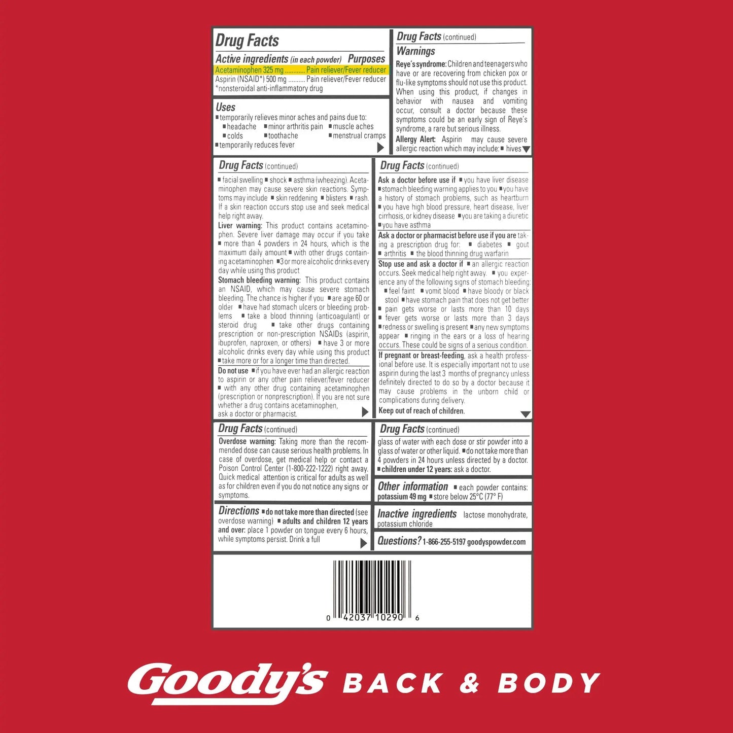 Goody's Back and Body Pain Relief Powder, 24 ct (Pack of 1) - dailyvitalstore