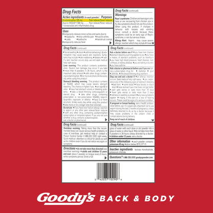Goody's Back and Body Pain Relief Powder, 24 ct (Pack of 4) - dailyvitalstore