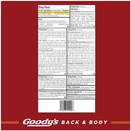 Goody's Back and Body Pain Relief Powder, 24 ct (Pack of 4) - dailyvitalstore