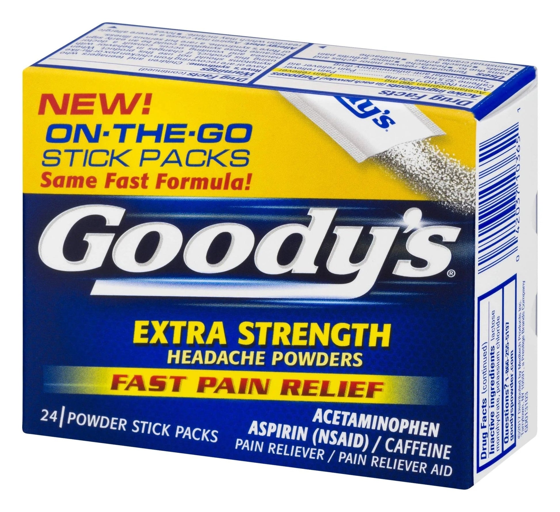 Goody's Extra Strength Powders | Fast Pain Relief | Aspirin & Caffeine | 24 Count - dailyvitalstore