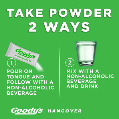 Goody's Hangover Powders, Fast Pain Relief & Boost of Alertness Berry Citrus, 4 ct (Pack of 1) - dailyvitalstore