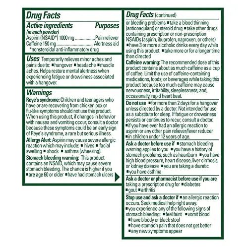 Goody's Hangover Powders, Fast Pain Relief & Boost of Alertness Berry Citrus, 4 ct (Pack of 1) - dailyvitalstore