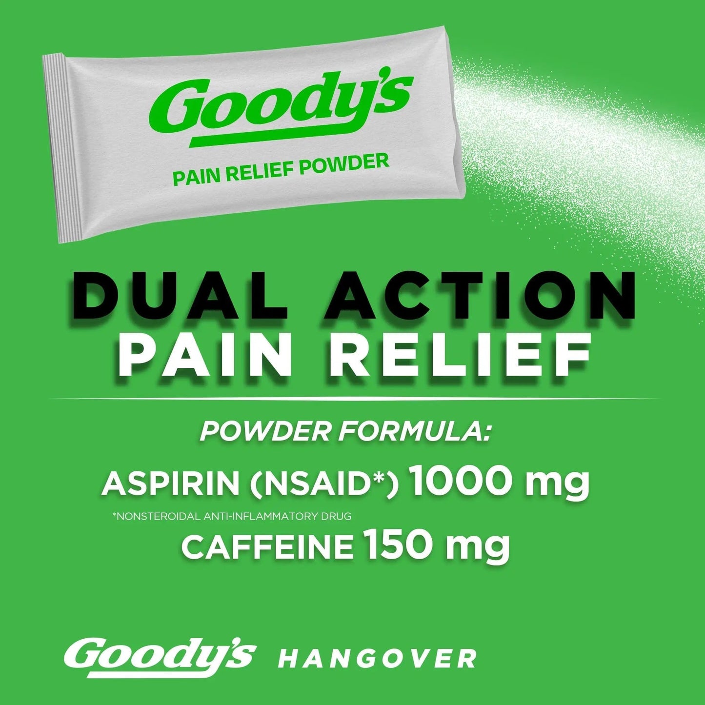 Goody's Hangover Relief Powder, Dual Action Fast Headache Pain Relief with Aspirin and Caffeine, Berry Citrus Flavor, 4 Powder Sticks, 6 Pack - dailyvitalstore