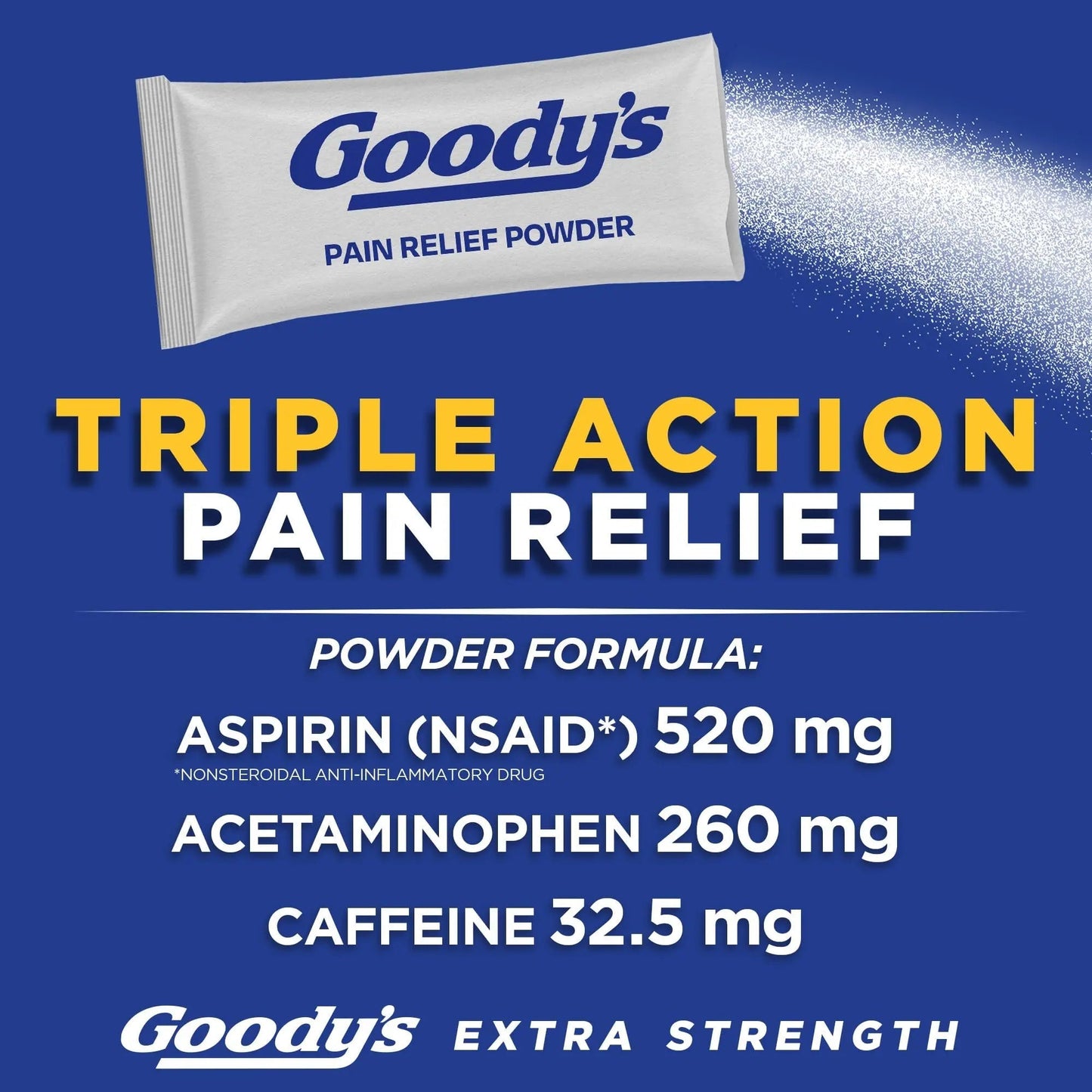 Goody’s Headache Powder Extra Strength Pain Relief, Triple Action Headache Relief with Aspirin, Acetaminophen & Caffeine, 24 Count - dailyvitalstore