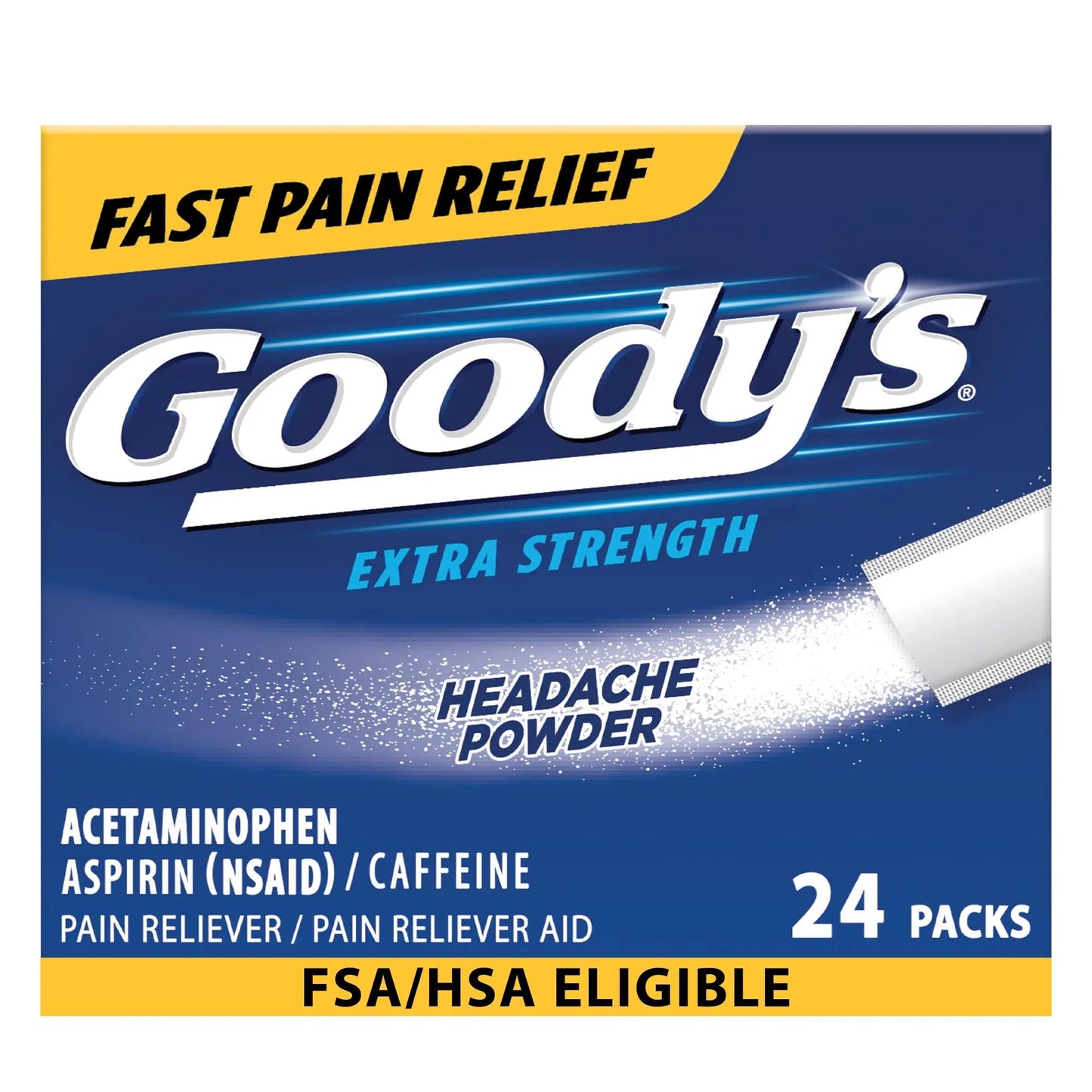 Goody’s Headache Powder Extra Strength Pain Relief, Triple Action Headache Relief with Aspirin, Acetaminophen & Caffeine, 24 Count - dailyvitalstore