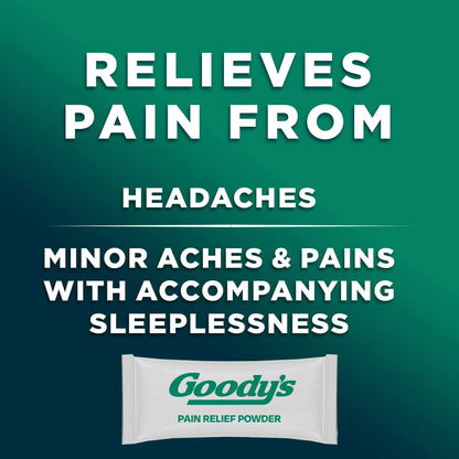 Goody's Nighttime Powder, Pain Reliever & Sleep Aid with Acetaminophen & Diphenhydramine Citrate, Caffeine Free, 16 Count - dailyvitalstore