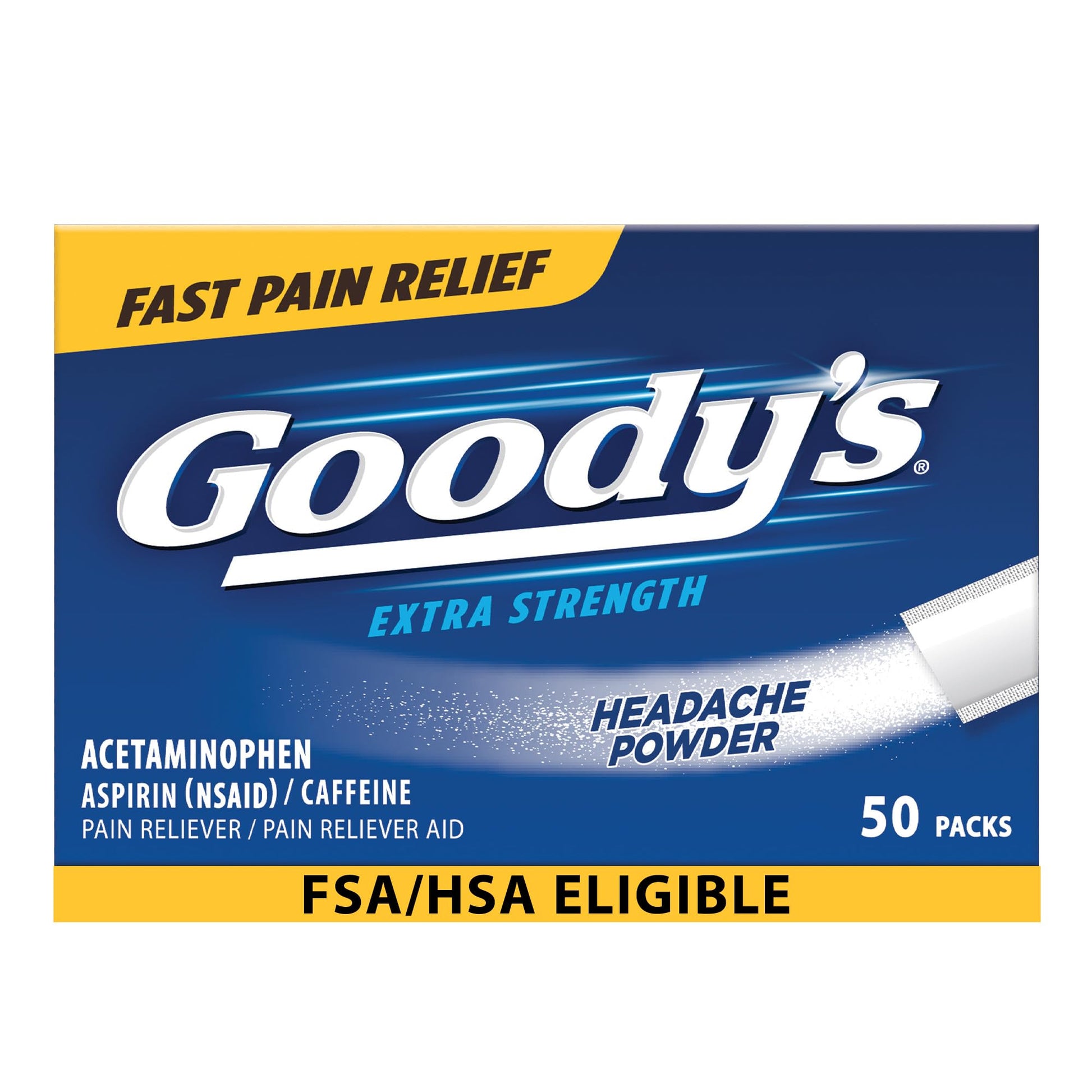 Goody's Pain Relief Powders, Extra Strength Headache Powder, 50 ct (Pack of 1) - dailyvitalstore