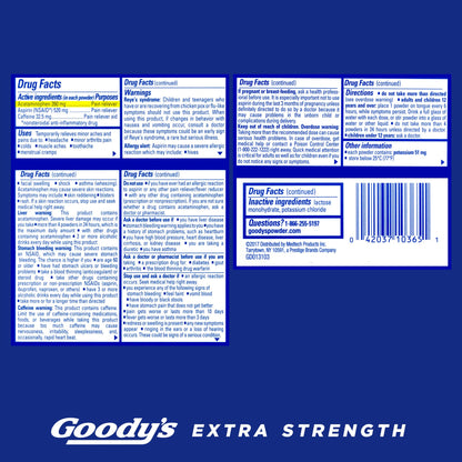 Goody's Pain Relief Powders, Extra Strength Headache Powder, 50 ct (Pack of 1) - dailyvitalstore