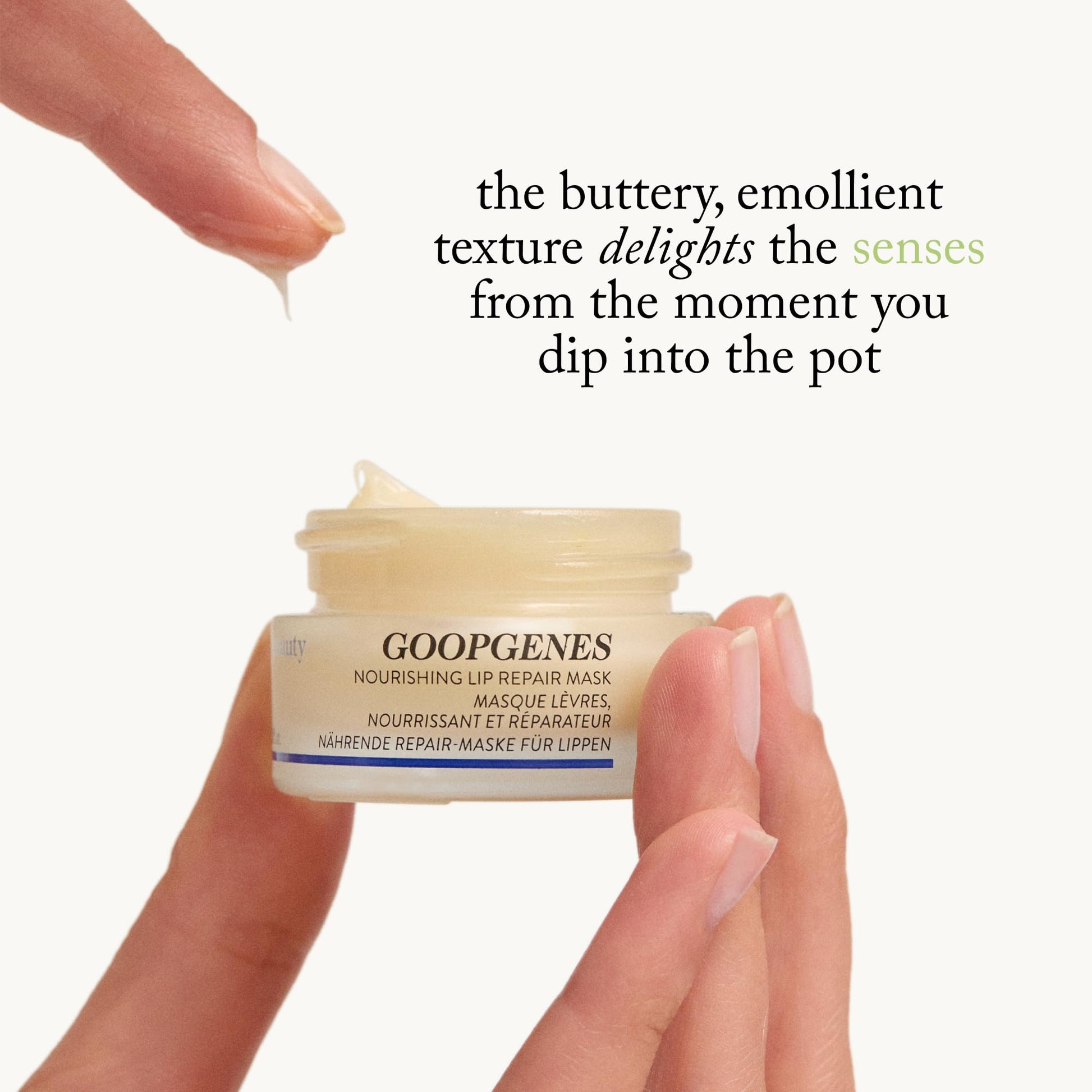 goop Beauty Nourishing Lip Repair Mask | Lip Hydration Treatment | Smooths, Plumps, & Softens | Ceramides & Vegan Lanolin | 0.3 oz - dailyvitalstore