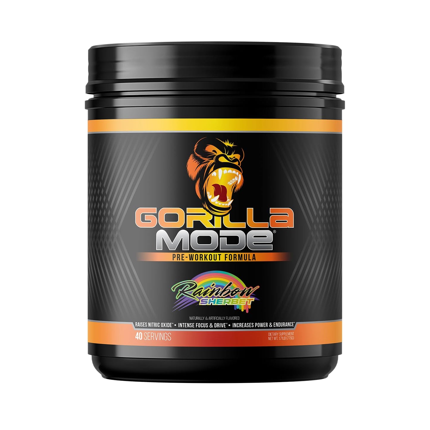 Gorilla Mode Pre Workout - Massive Pumps Laser Focus Energy Power - L-Citrulline, Creatine, L-Tyrosine, Betaine, Hydroprime, Alpha-GPC, 400mg - dailyvitalstore