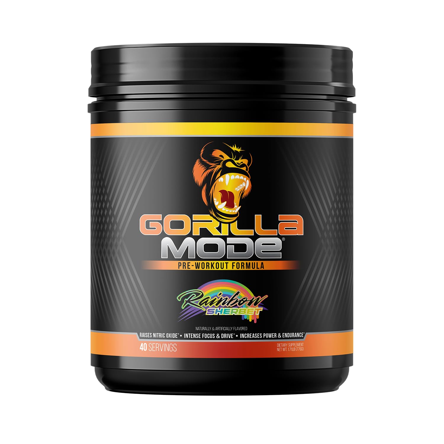 Gorilla Mode Pre Workout - Massive Pumps Laser Focus Energy Power - L-Citrulline, Creatine, L-Tyrosine, Betaine, Hydroprime, Alpha-GPC, 400mg - dailyvitalstore