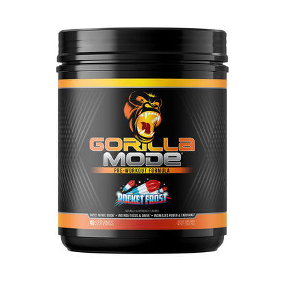 Gorilla Mode Pre Workout - Massive Pumps · Laser Focus · Energy · Power - L-Citrulline, Creatine, L-Tyrosine, Betaine, Hydroprime®, Alpha-GPC, 400mg Caffeine, Huperzine A - 792g (Rocket Frost) - dailyvitalstore