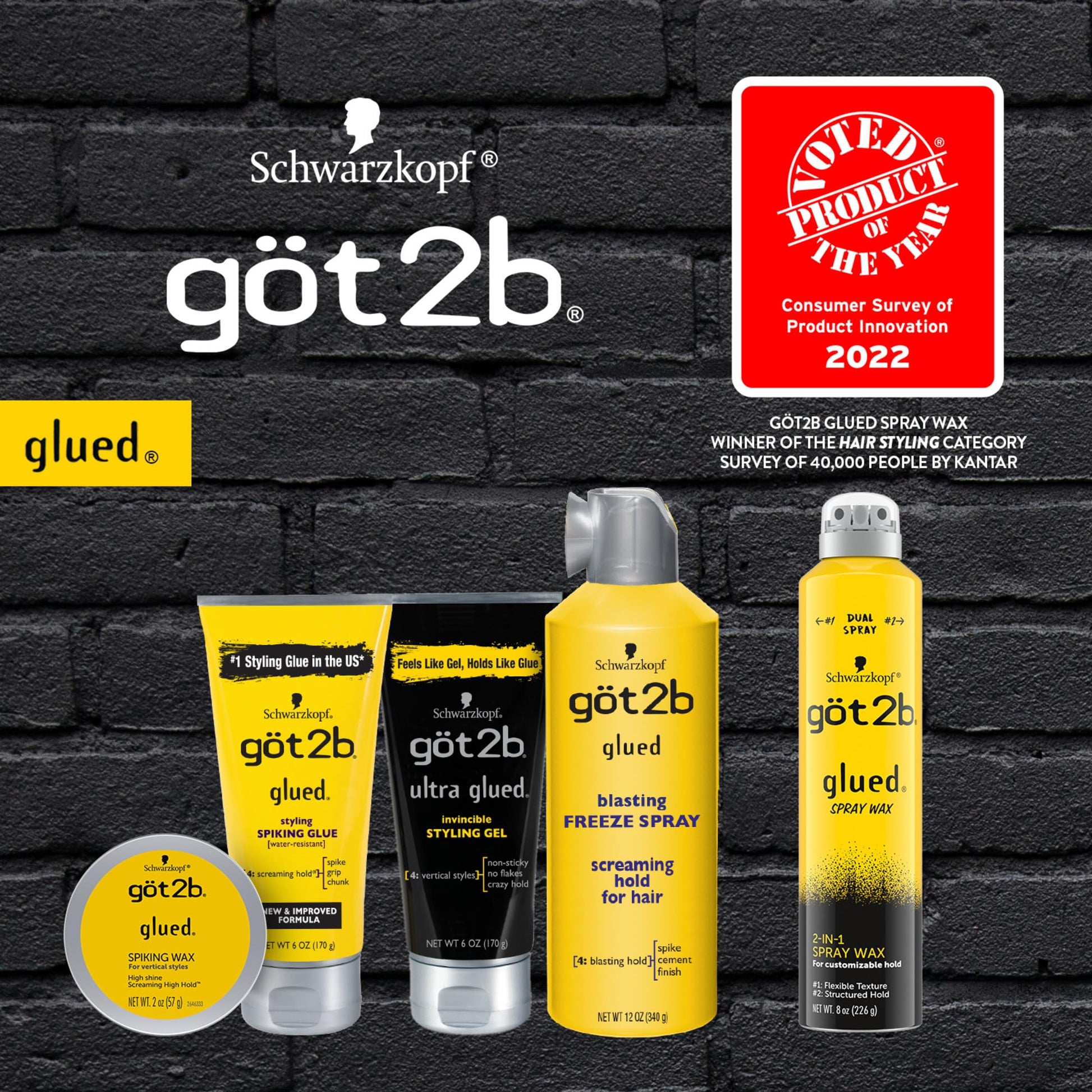 Got2b Glued Blasting Freeze Hairspray, 12 oz, Pack of 2 - dailyvitalstore