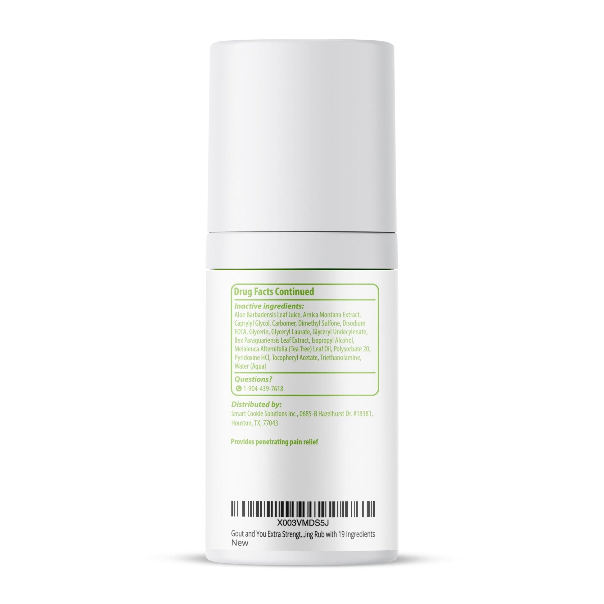 Gout and You Extra Strength Optimized Menthol Joint Discomfort Relief Cream for Joint Flare-Ups, Tendon, Muscle Ache - Fast Acting Joint Discomfort Relieving Rub with 19 Ingredients - dailyvitalstore