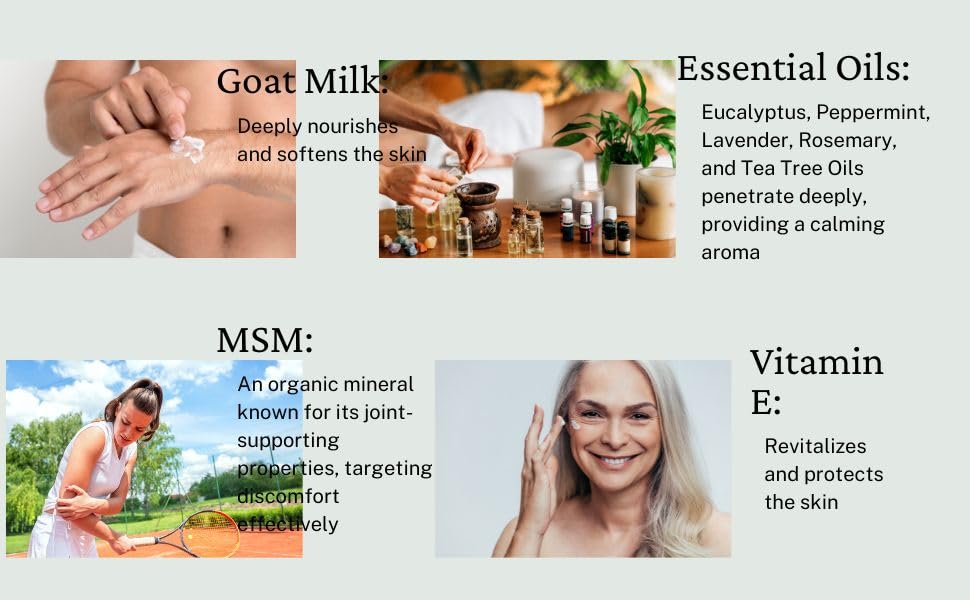 Grace Harbor MSM Cream – Variety 3 Pack – Daily Skin, Joint and Muscle Rub – Best Goat Milk Unscented Baby Lotion for Severly Dry Skin – Therapeutic Essential Oils and Fragrance Free – 4 oz - dailyvitalstore