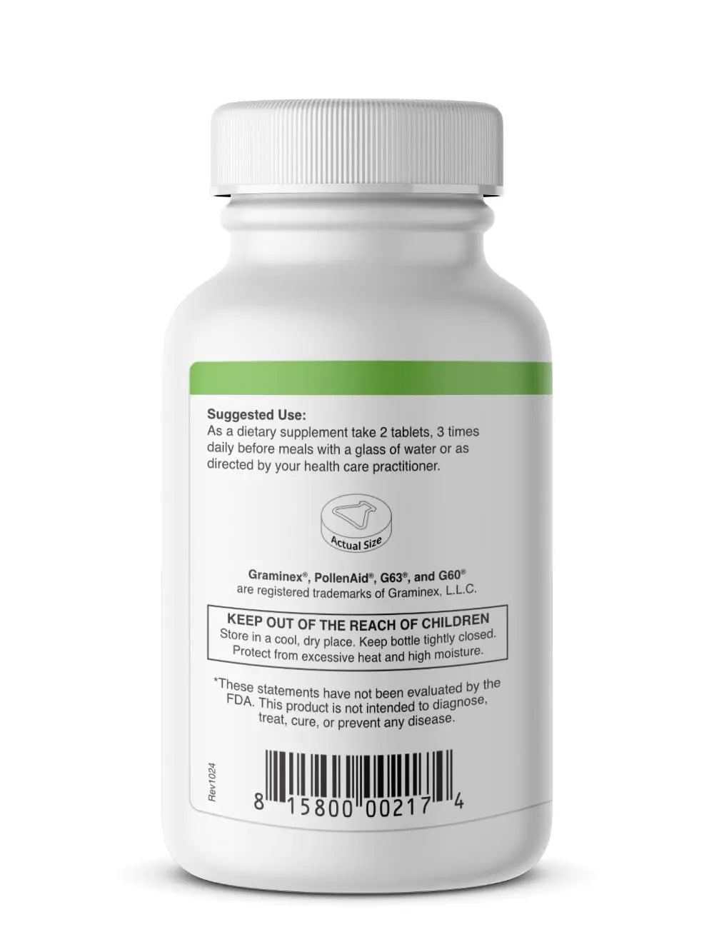 Graminex PollenAid Prostate Supplement: All Natural Prostate Support for Bladder Control & Urinary Tract Health, Rye Pollen Extract Made in USA, 200 Tablets (Pack of 2) - dailyvitalstore