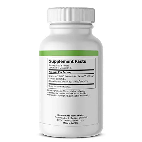 Graminex PollenAid Prostate Supplement: All Natural Prostate Support for Bladder Control & Urinary Tract Health, Rye Pollen Extract Made in USA, 90 Tablets (Pack of 2) - dailyvitalstore