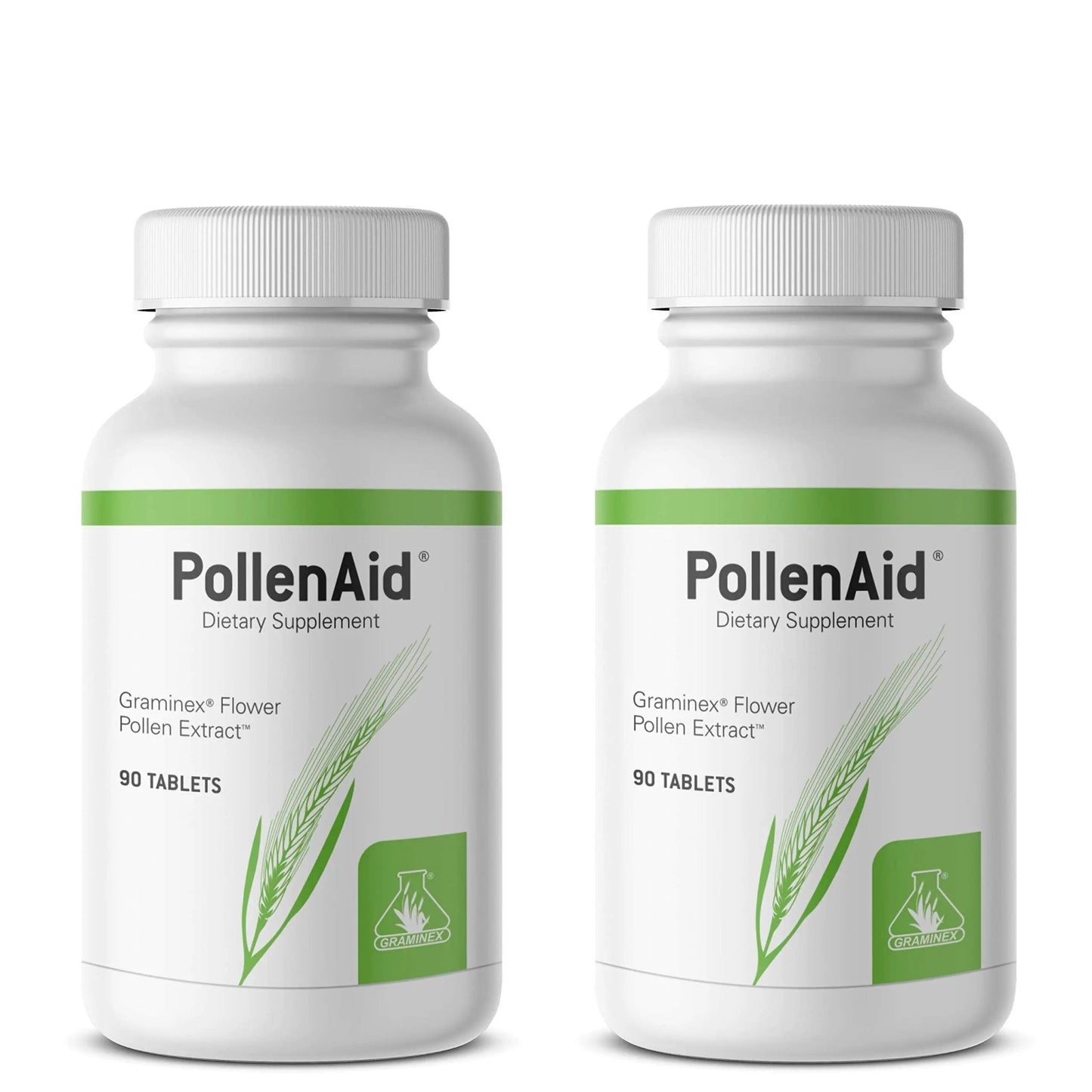 Graminex PollenAid Prostate Supplement: All Natural Prostate Support for Bladder Control & Urinary Tract Health, Rye Pollen Extract Made in USA, 90 Tablets (Pack of 2) - dailyvitalstore