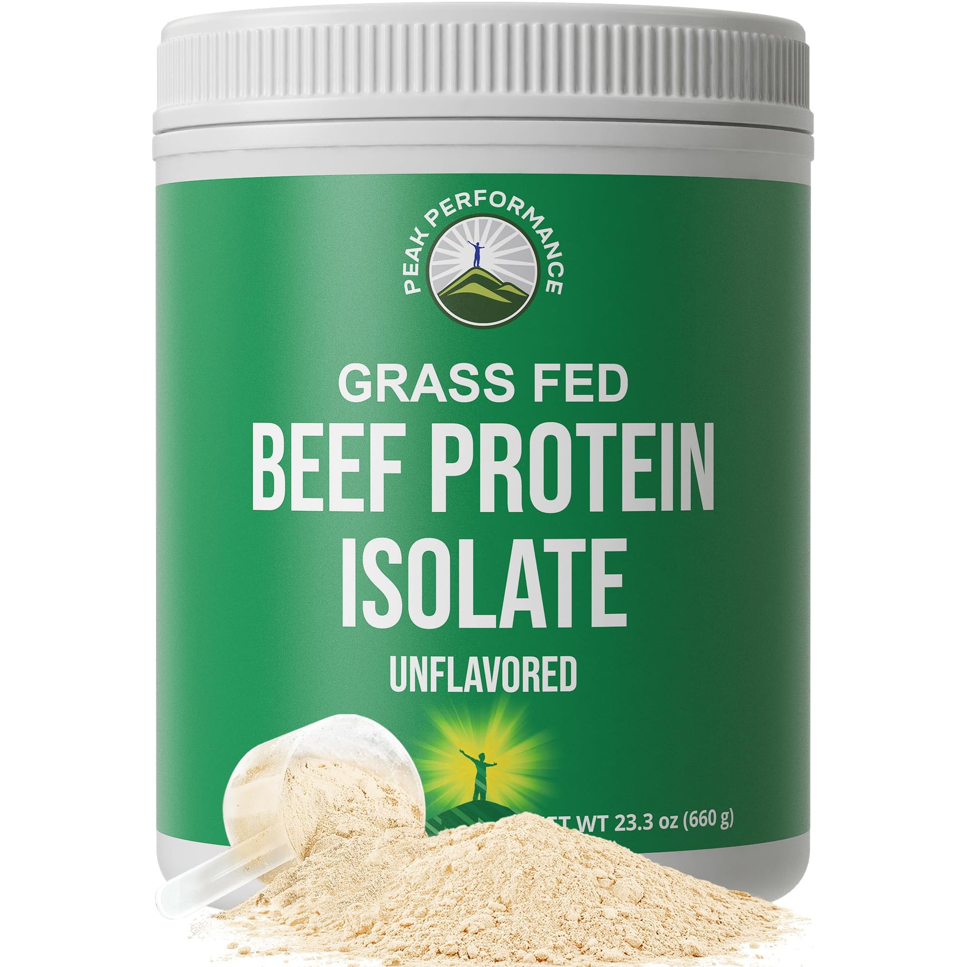 Grass Fed Beef Protein Powder - Lactose Free Great Tasting Beef Protein Isolate. Complete Animal Based Non Dairy Paleo Carnivore Supplement for Prime Muscle Building. No Whey. Unflavored - dailyvitalstore