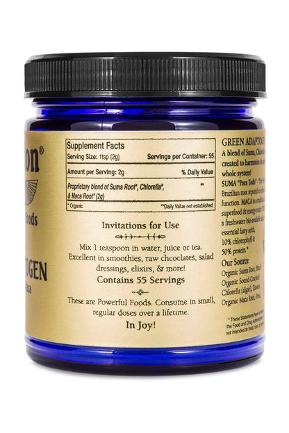Green Adaptogen Superfood Powder | Organic Maca, Suma Root & Chlorella Blend | Plant Based Adaptogenic Herbal Supplement | Nutrient Rich Greens Powder for Smoothies & Daily Wellness | Non-GMO | 111g - dailyvitalstore