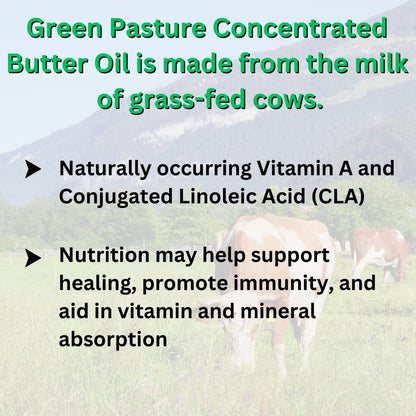 Green Pasture Fermented Cod Liver Oil & Butter Oil Blend - Wild Alaska Cod, Vitamins A & D, Omega-3-6-9, MSC Certified, 120 Capsules - dailyvitalstore