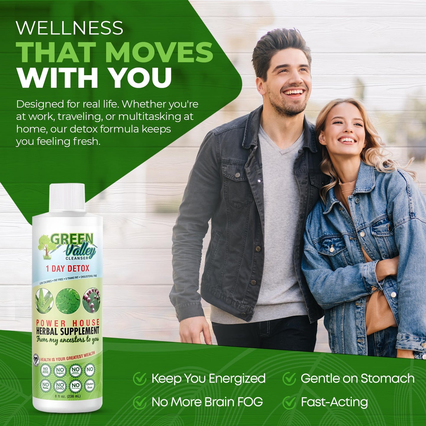 Green Valley Cleanser – Natural Herbal Colon Cleanse Detox Supplement | Supports Digestion, Bloating Relief & Regularity | 8 oz Liquid - dailyvitalstore