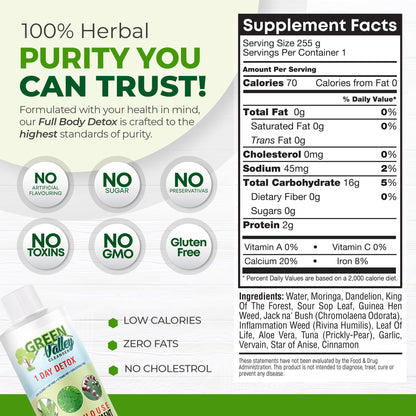 Green Valley Cleanser – Natural Herbal Colon Cleanse Detox Supplement | Supports Digestion, Bloating Relief & Regularity | 8 oz Liquid - dailyvitalstore
