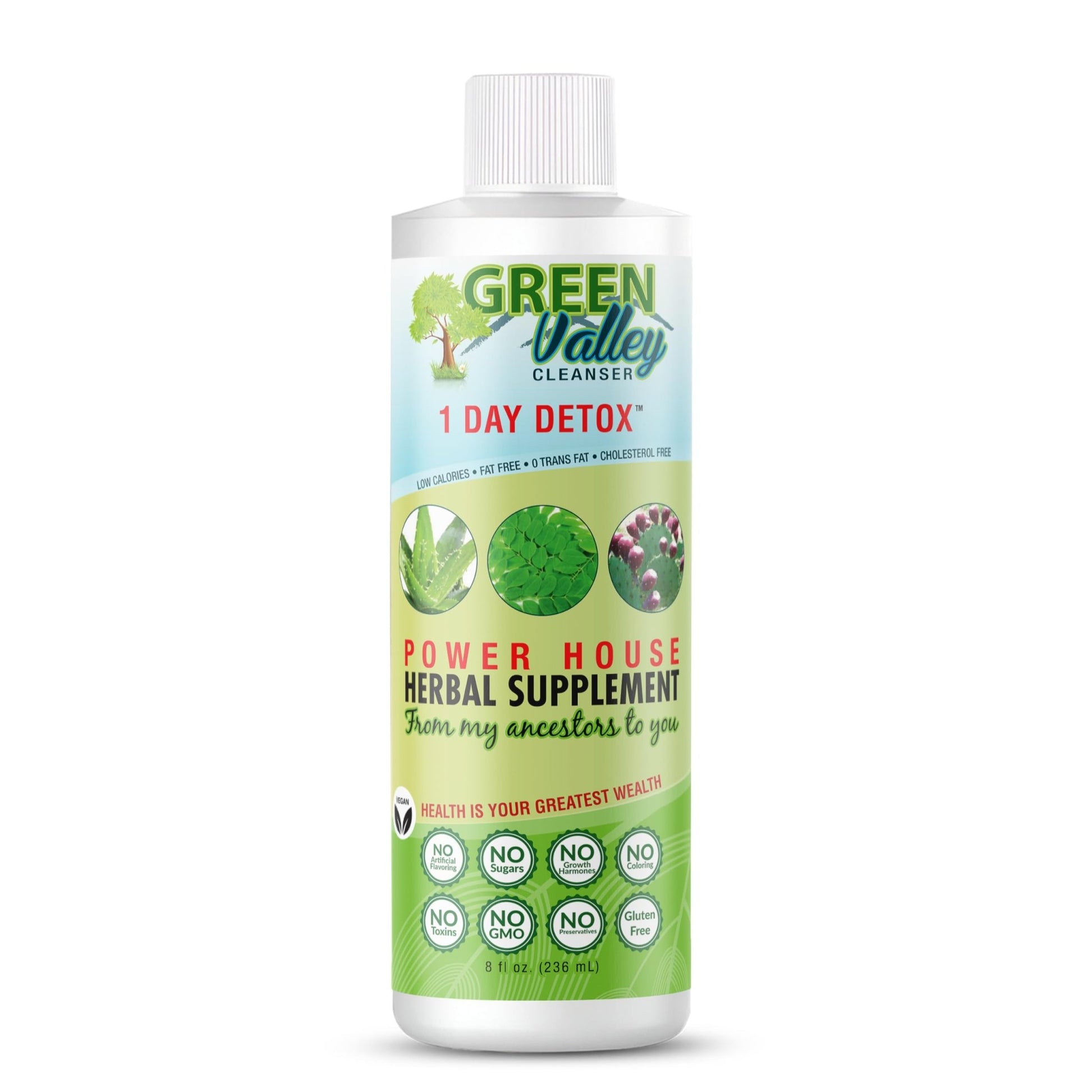 Green Valley Cleanser – Natural Herbal Colon Cleanse Detox Supplement | Supports Digestion, Bloating Relief & Regularity | 8 oz Liquid - dailyvitalstore