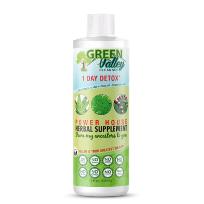 Green Valley Cleanser – Natural Herbal Colon Cleanse Detox Supplement | Supports Digestion, Bloating Relief & Regularity | 8 oz Liquid - dailyvitalstore