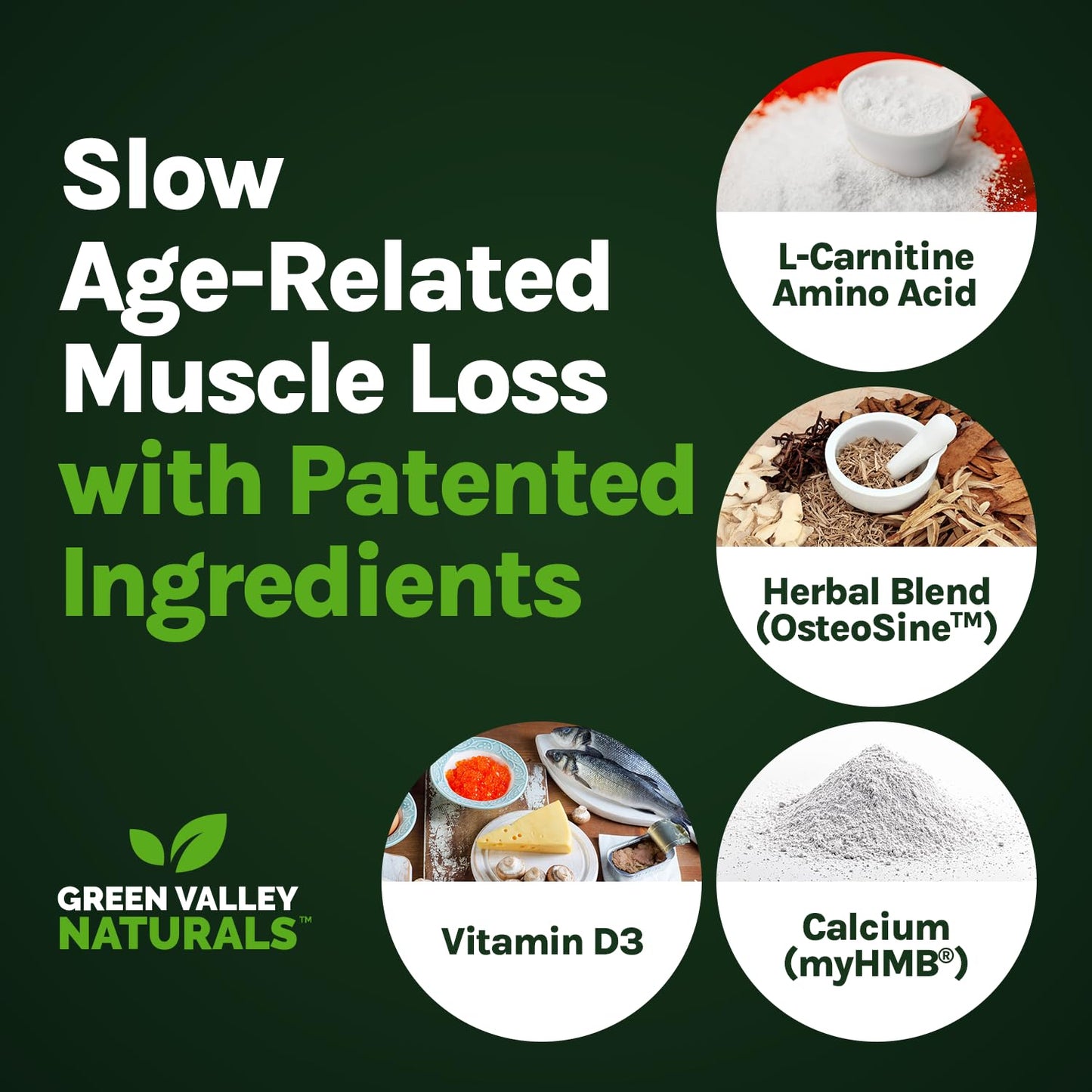 Green Valley Naturals Bone & Muscle Defense Supplement – Bone Health, Muscle Support & Joint Mobility Formula with MyHMB, Magnesium, Vitamin D3 & L-Carnitine for Daily Wellness, 60 Capsules - dailyvitalstore