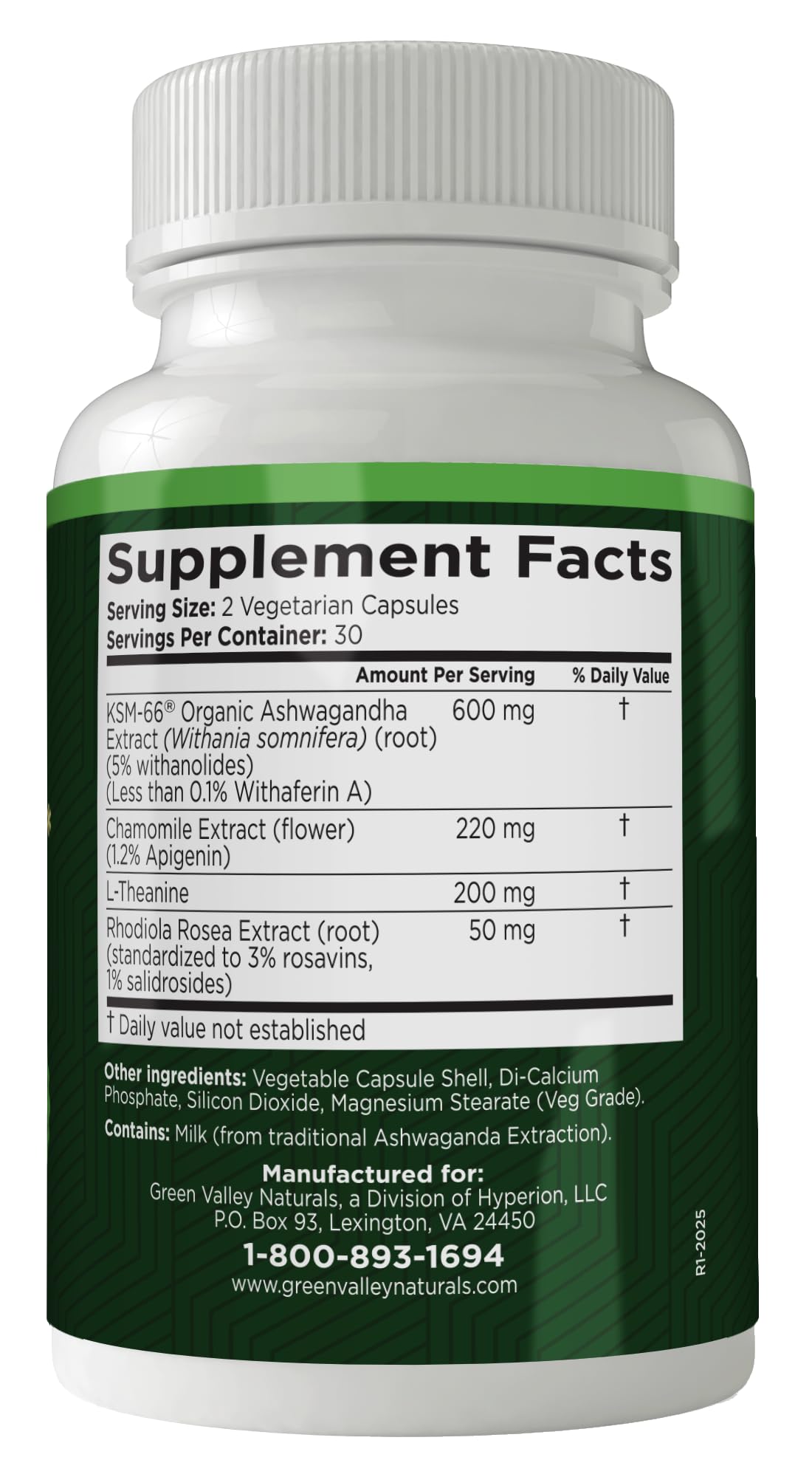 GREEN VALLEY NATURALS My Sleep Miracle Vegan Sleep Support Supplement | Melatonin-Free Formula | Ashwagandha, Chamomile & L-Theanine | Promotes Calm, Relaxation & Restful Sleep | 60 Capsules - dailyvitalstore
