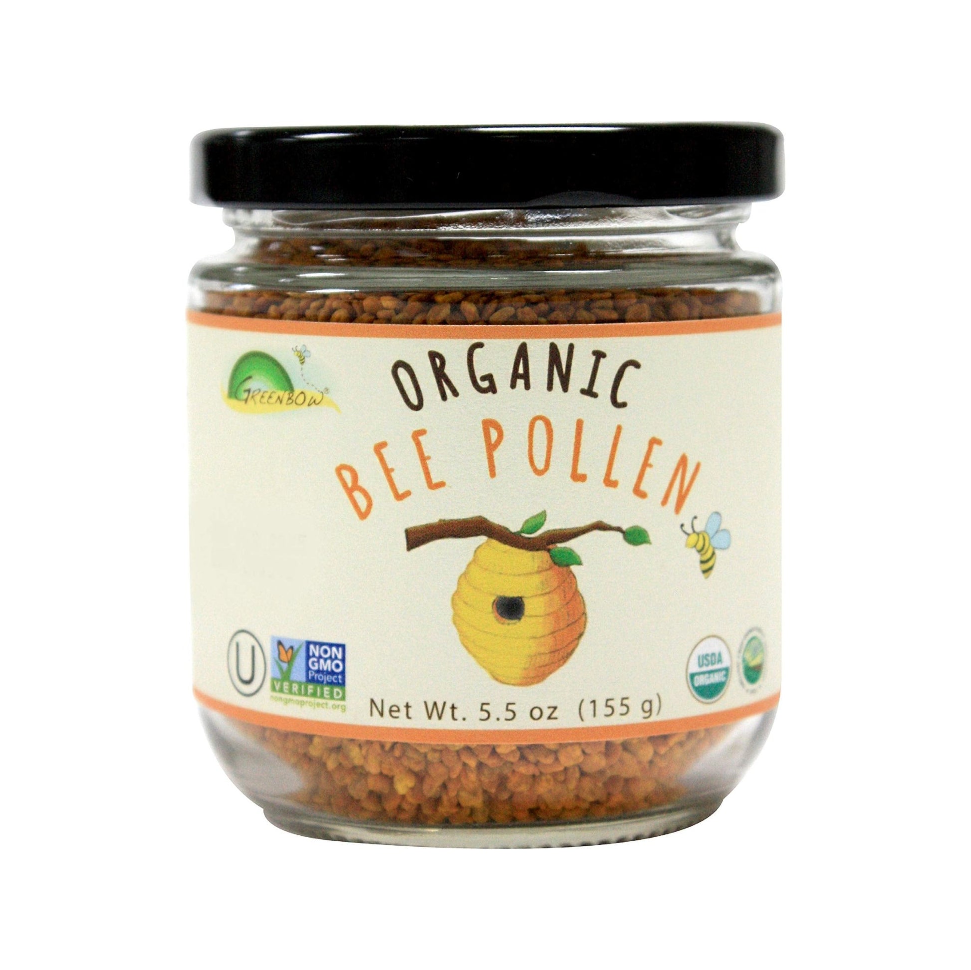Greenbow Organic Bee Pollen - 100% USDA Certified Organic, Non-GMO, Halal, Kosher Certified, Pure & Natural Bee Pollen - Superfood Packed with Proteins - dailyvitalstore