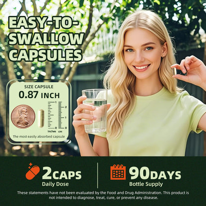 GREENPEOPLE Whole-Leaf Moringa Capsules 1500mg - High Potency 10:1 Moringa Oleifera Leaf Extract - Natural Green Superfood for Energy & Immune Support - dailyvitalstore