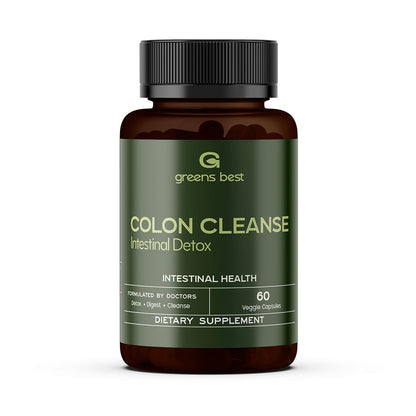 GREEN'S BEST Colon Cleanse Capsules – Advanced Digestive Support & Natural Detox – with Probiotics, Senna, Aloe Ferox & Fiber - dailyvitalstore