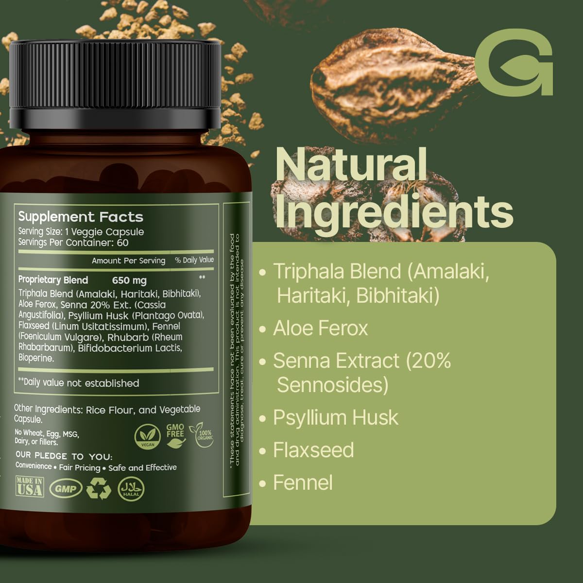 GREEN'S BEST Colon Cleanse Capsules – Advanced Digestive Support & Natural Detox – with Probiotics, Senna, Aloe Ferox & Fiber - dailyvitalstore